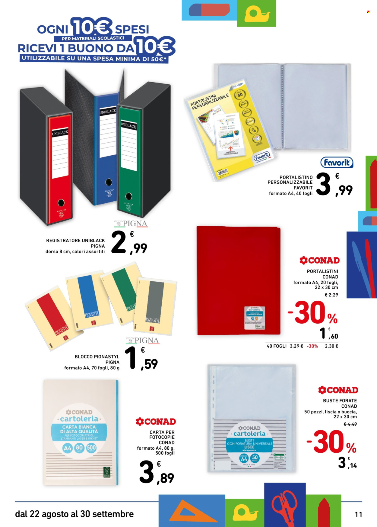 Volantino Spesa Facile Conad - 22/8/2025 - 30/9/2025. Pagina 11