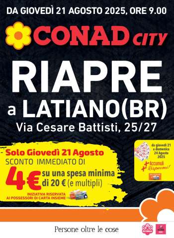 Volantino Conad City - 21/8/2025 - 26/8/2025.