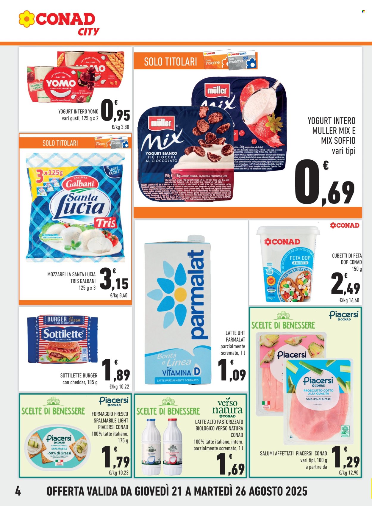 Volantino Conad City - 21/8/2025 - 26/8/2025. Pagina 4