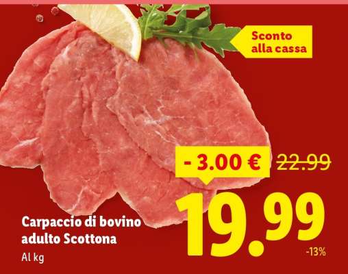Carpaccio di bovino adulto Scottona