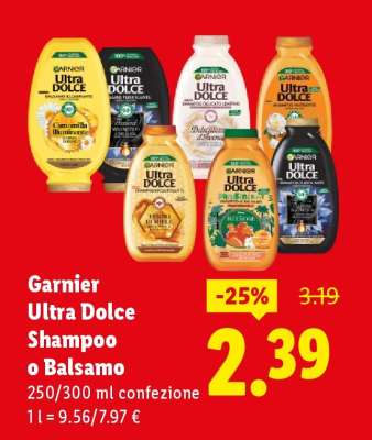 Garnier Ultra Dolce Shampoo o Balsamo