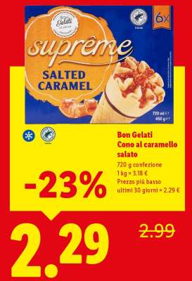 Bon Gelati Cono al caramello salato