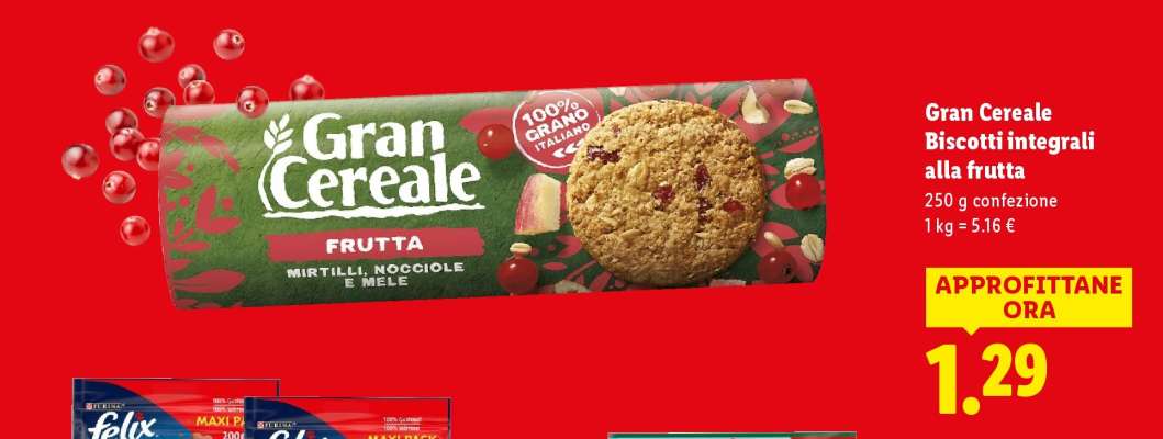 Gran Cereale Biscotti integrali alla frutta