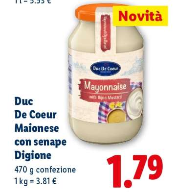 Duc De Coeur Maionese con senape Digione