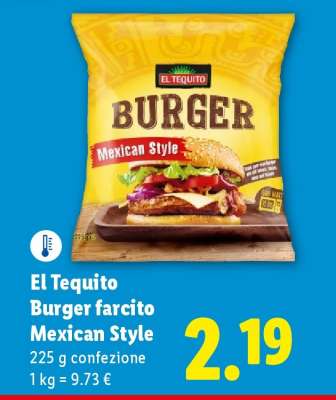 El Tequito Burger farcito Mexican Style
