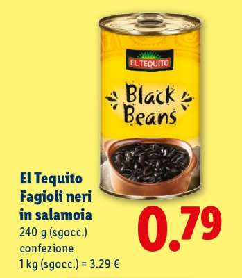 El Tequito Fagioli neri in salamoia