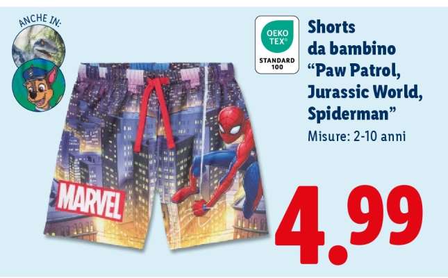 Shorts da bambino