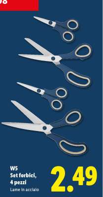 W5 Set forbici, 4 pezzi