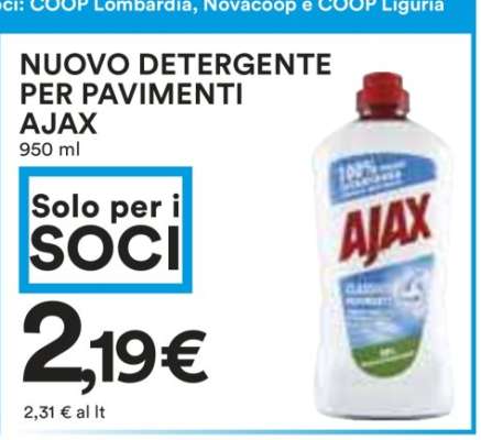 Nuovo Detergente per Pavimenti Ajax