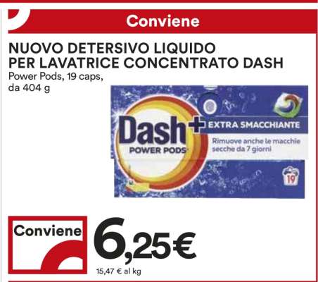 NUOVO DETERSIVO LIQUIDO PER LAVATRICE CONCENTRATO DASH