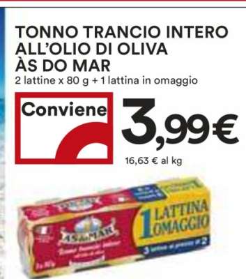 TONNO TRANCIO INTERO ALL’OLIO DI OLIVA ÀS DO MAR