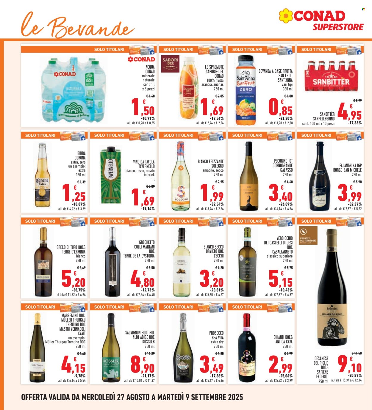 Volantino Conad - 27/8/2025 - 9/9/2025. Pagina 20
