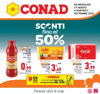 Volantino Conad - 27/8/2025 - 9/9/2025.