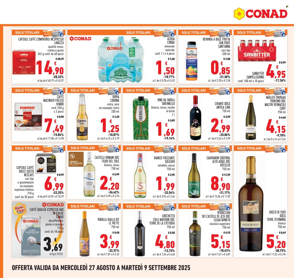 Volantino Conad - 27/8/2025 - 9/9/2025. Pagina 18