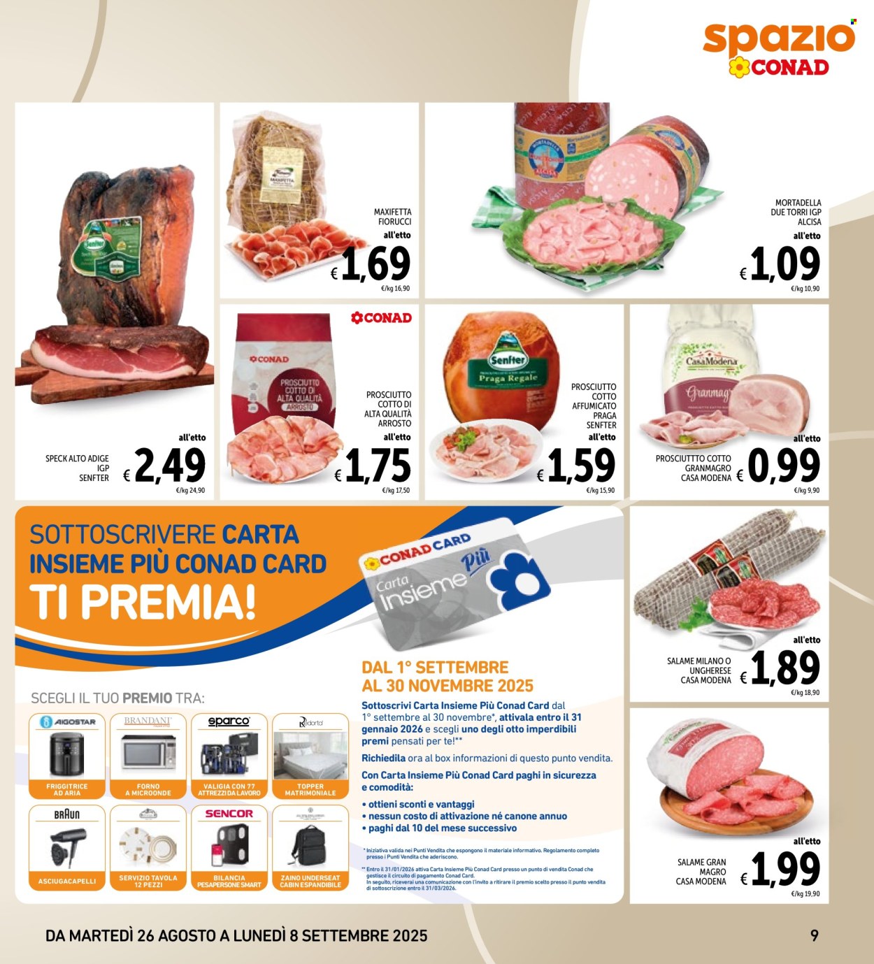 Volantino Spazio Conad - 26/8/2025 - 8/9/2025. Pagina 9
