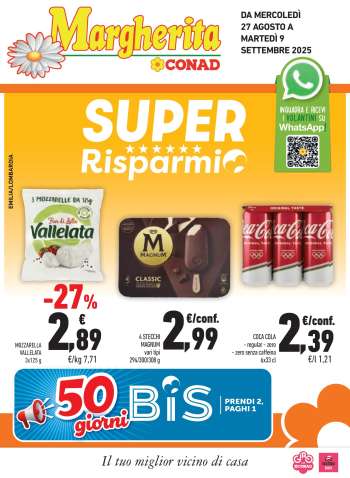 Volantino Margherita Conad - 27/8/2025 - 9/9/2025.