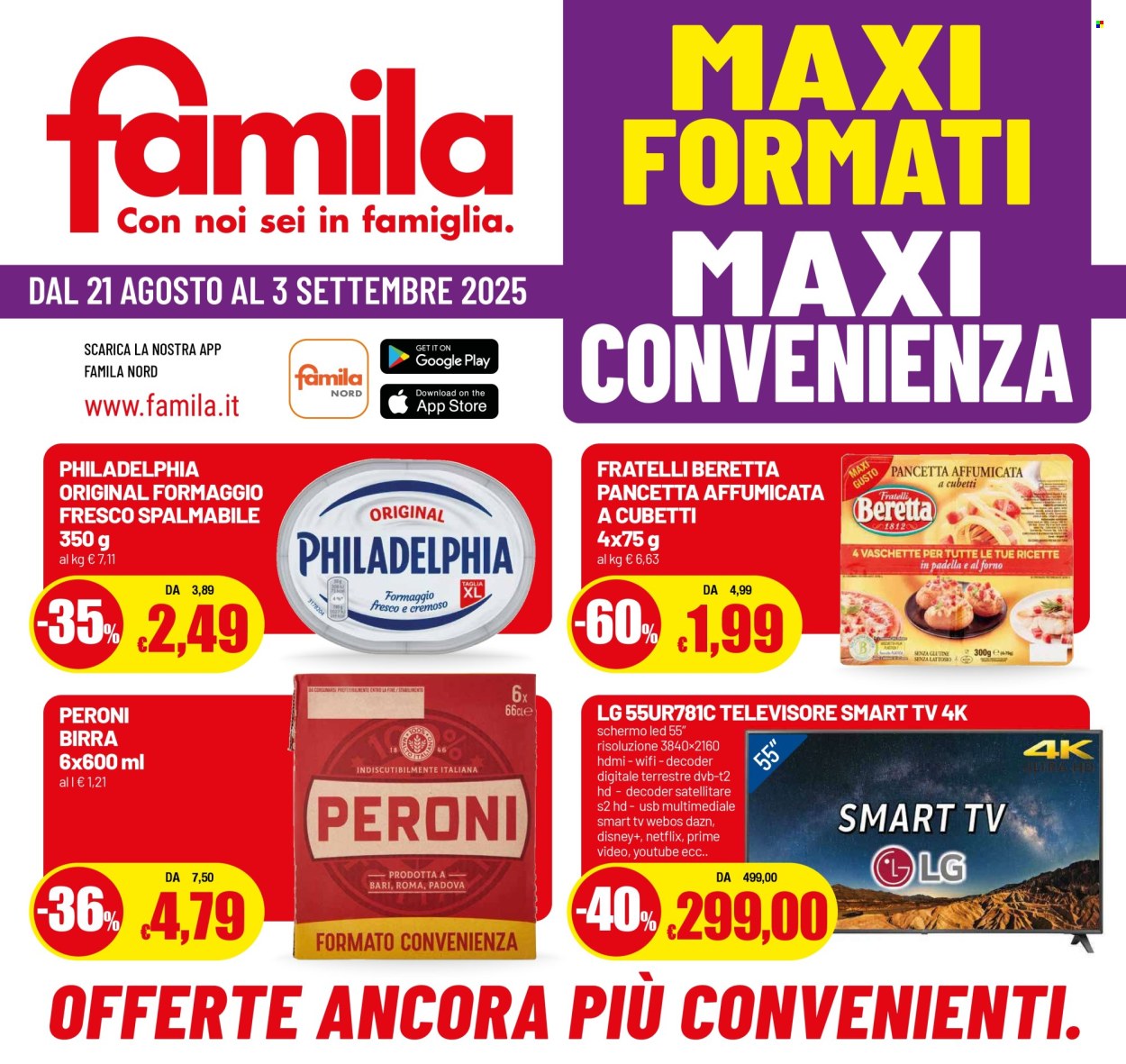 Volantino Famila - 21/8/2025 - 3/9/2025. Pagina 1