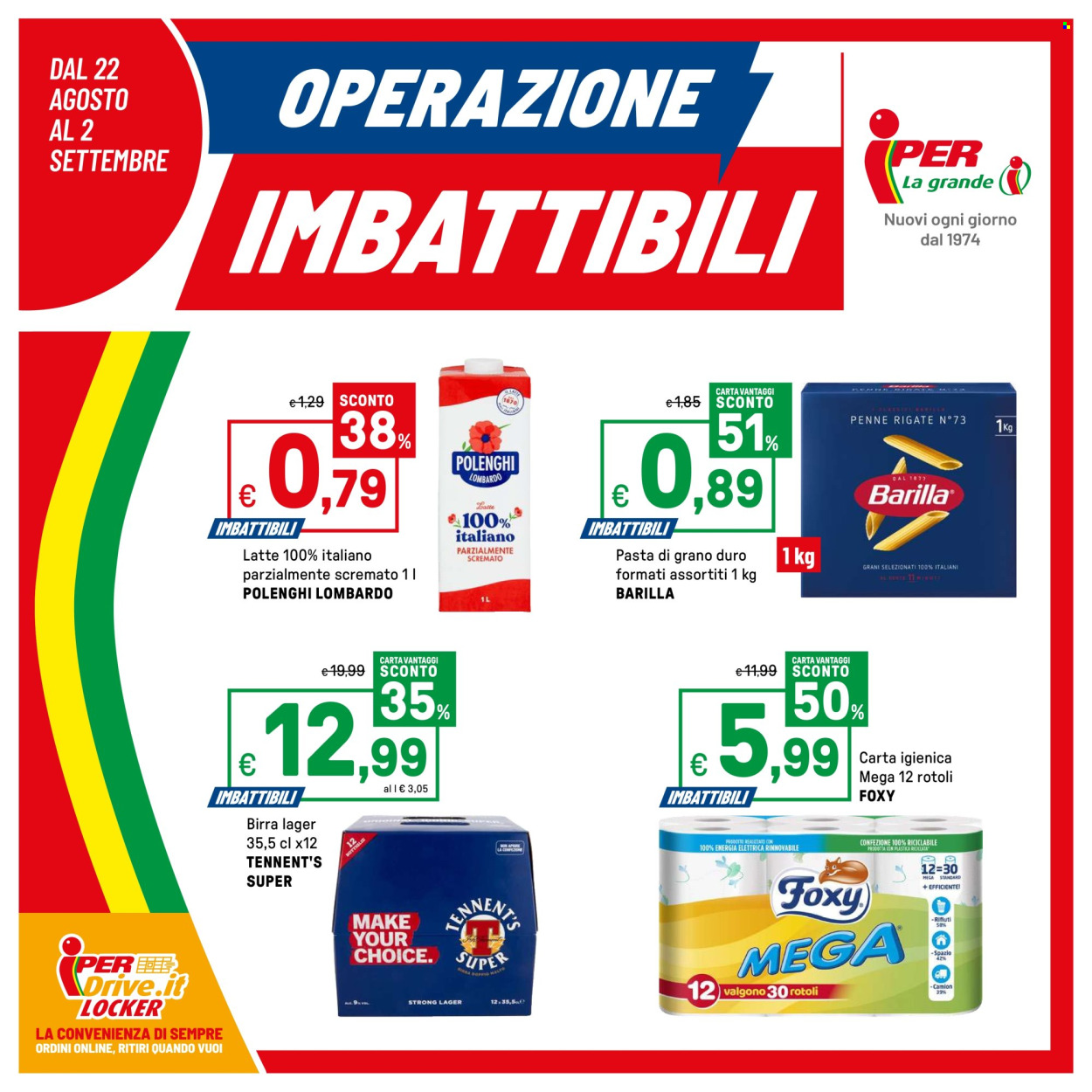Volantino Iper, La grande i - 22/8/2025 - 2/9/2025. Pagina 1