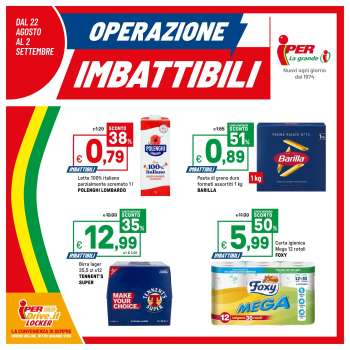 Volantino Iper, La grande i - 22/8/2025 - 2/9/2025.