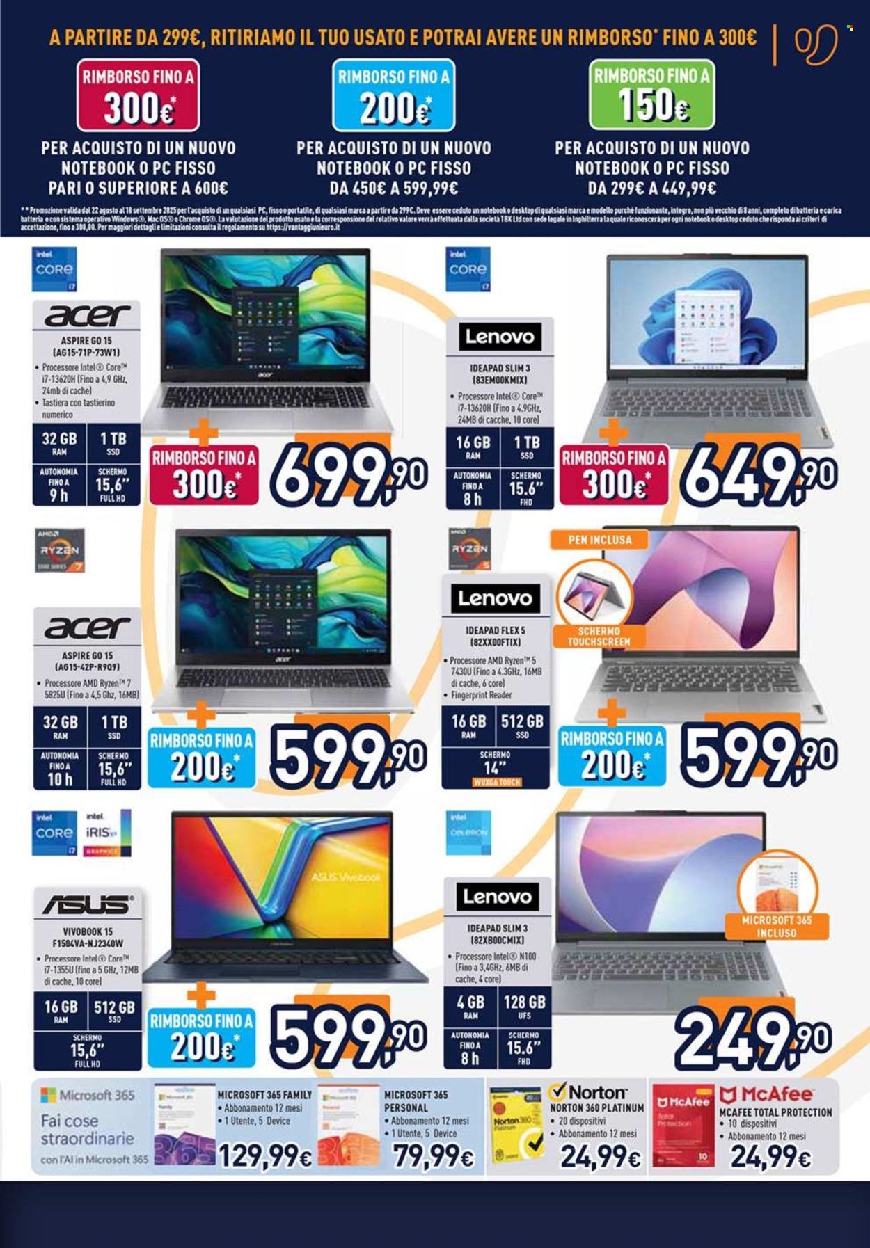 Volantino Unieuro - 22/8/2025 - 4/9/2025. Pagina 3