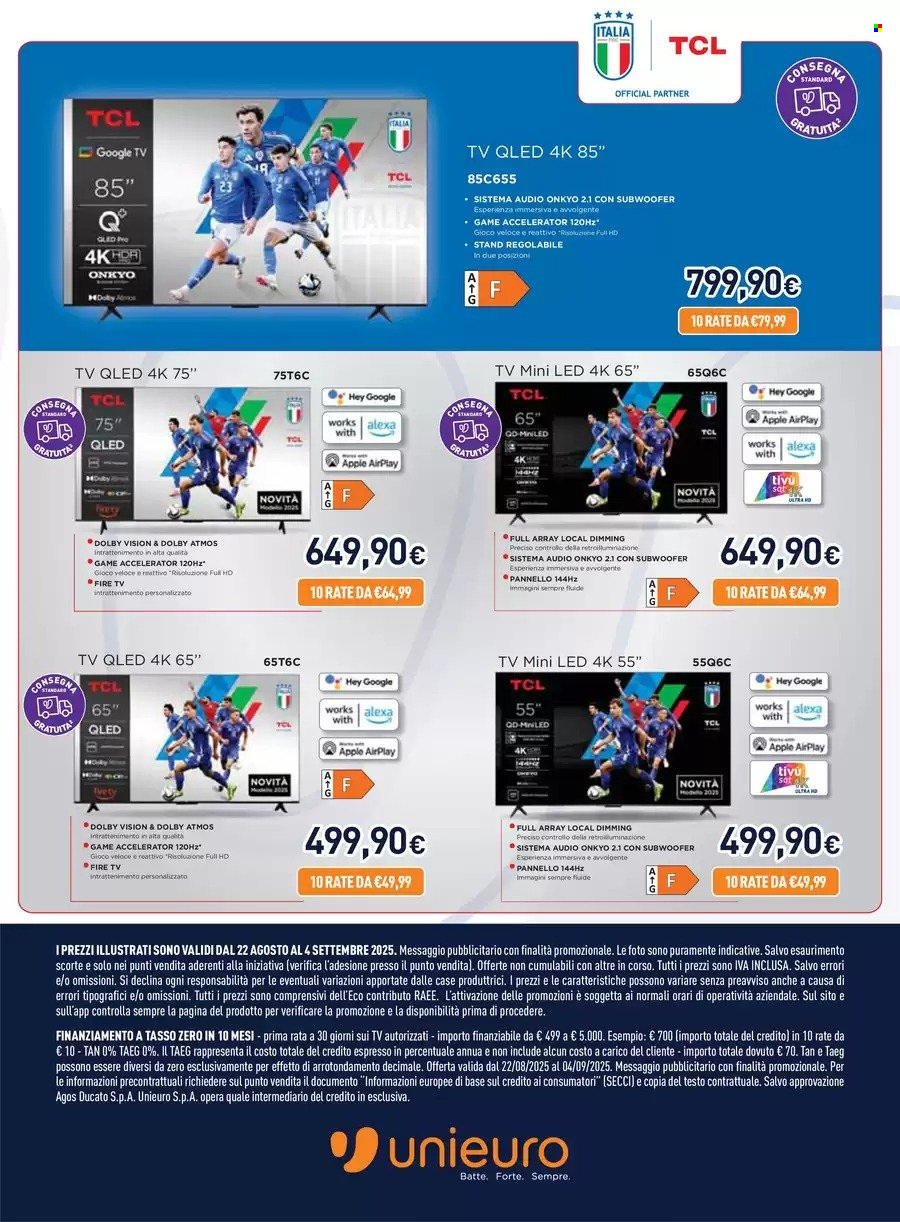 Volantino Unieuro - 22/8/2025 - 4/9/2025. Pagina 5