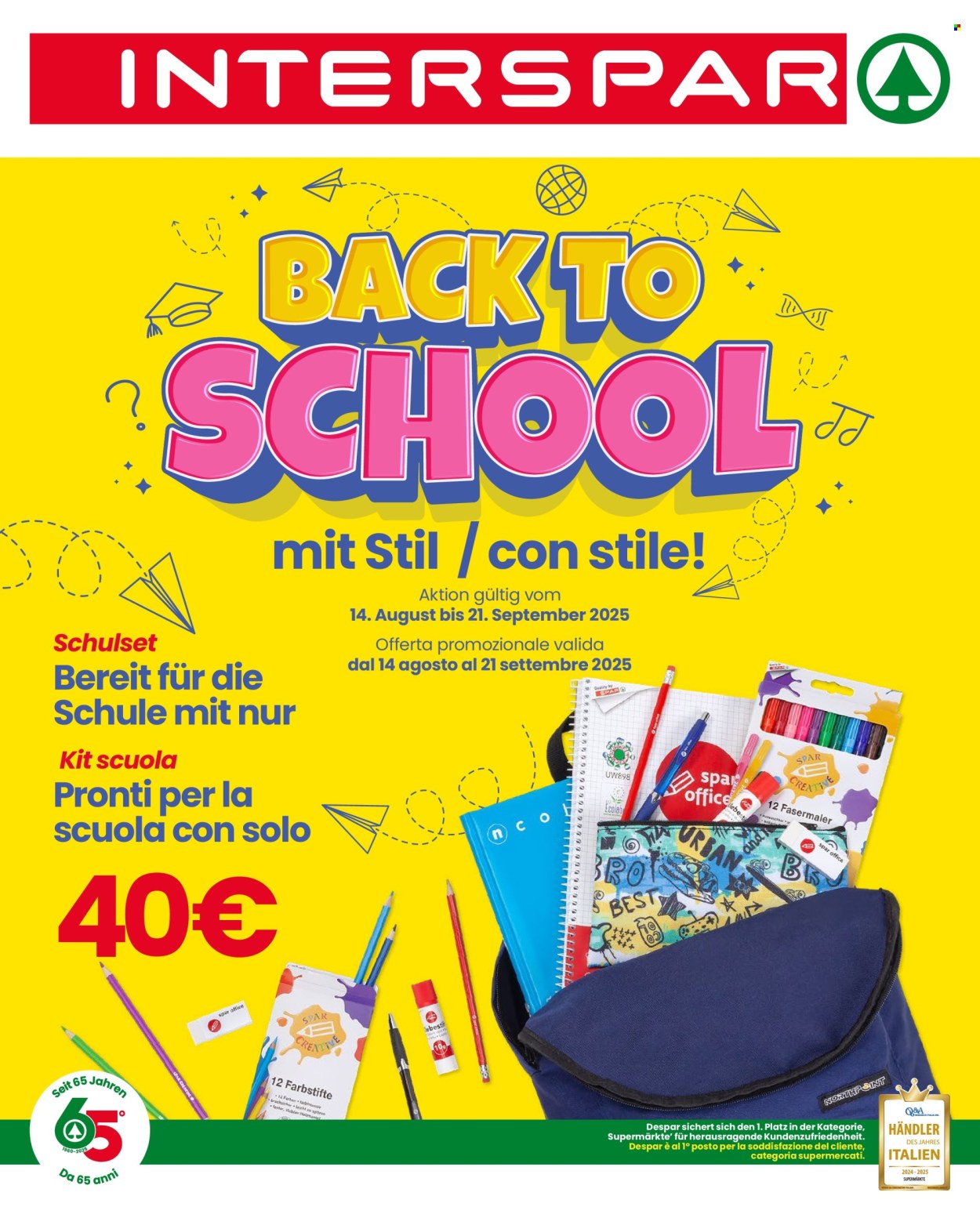 Volantino Interspar - 14/8/2025 - 21/9/2025. Pagina 1