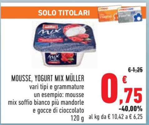 Mousse, Yogurt Mix Müller