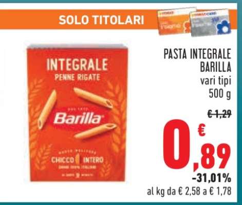 PASTA INTEGRALE BARILLA
