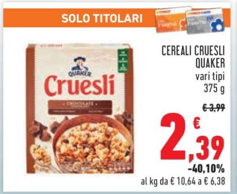 Cereali Cruesli Quaker