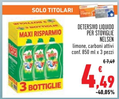 Detersivo Liquido per Stoviglie Nelsen