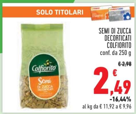SEMI DI ZUCCA DECORTICATI COLFIORITO