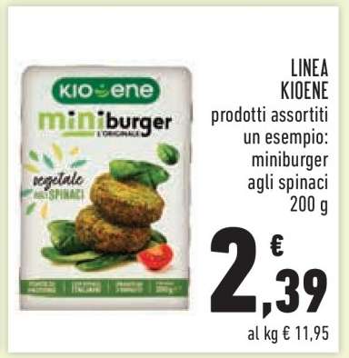 Kioene Miniburger agli spinaci