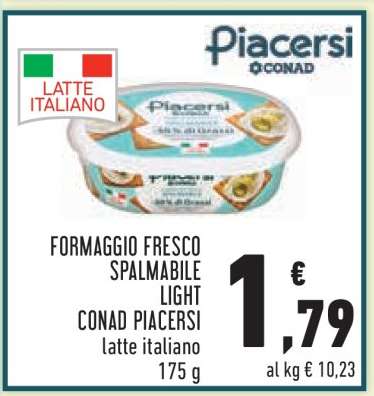 Formaggio Fresco Spalmabile Light Conad Piacersi