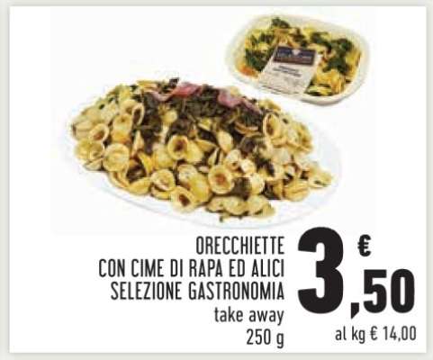 ORECCHIETTE CON CIME DI RAPA ED ALICI SELEZIONE GASTRONOMIA
