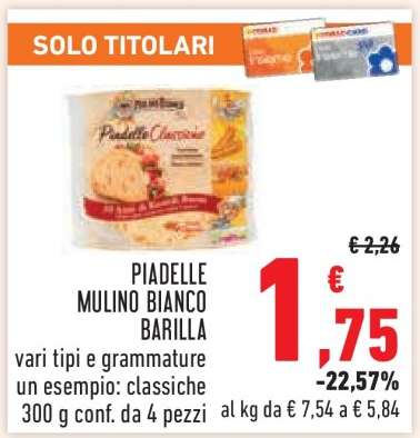PIADELLE MULINO BIANCO BARILLA