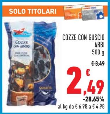 Cozze con Guscio Arbi