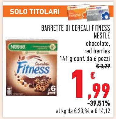 BARRETTE DI CEREALI FITNESS NESTLÉ