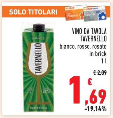Vino da Tavola Tavernello