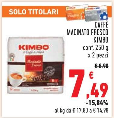 Caffè Macinato Fresco Kimbo