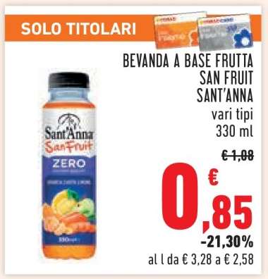 BEVANDA A BASE FRUTTA SAN FRUIT SANT’ANNA