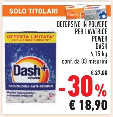DETERSIVO IN POLVERE PER LAVATRICE POWER DASH