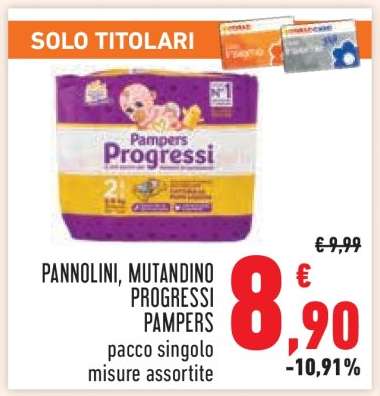 Pannolini, Mutandino Progressi Pampers