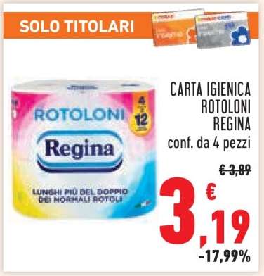 Carta Igienica Rotoloni Regina