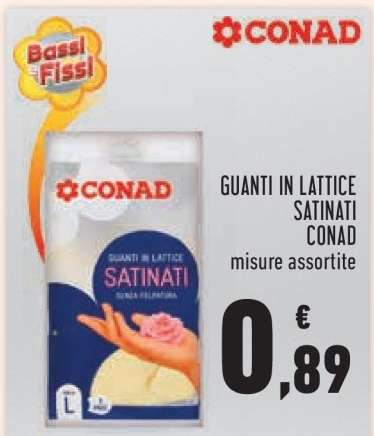Guanti in lattice satinati Conad