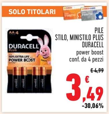 PILE STILO, MINISTILO PLUS DURACELL