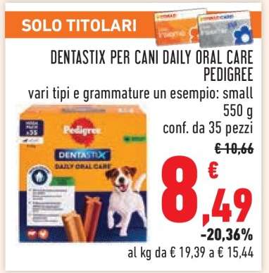 Dentastix per Cani Daily Oral Care Pedigree