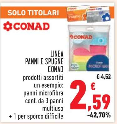 LINEA PANNI E SPUGNE CONAD