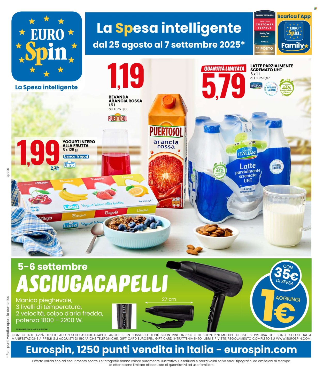 Volantino EuroSpin - 25/8/2025 - 7/9/2025. Pagina 1