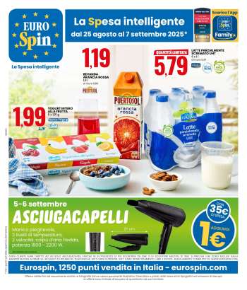 Volantino EuroSpin - 25/8/2025 - 7/9/2025.