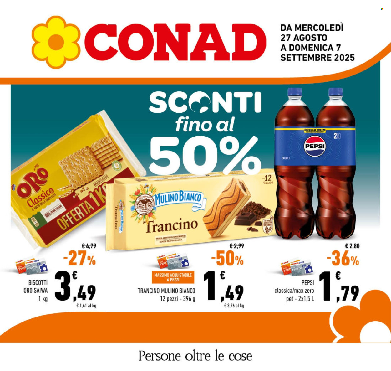 Volantino Conad - 27/8/2025 - 7/9/2025. Pagina 1